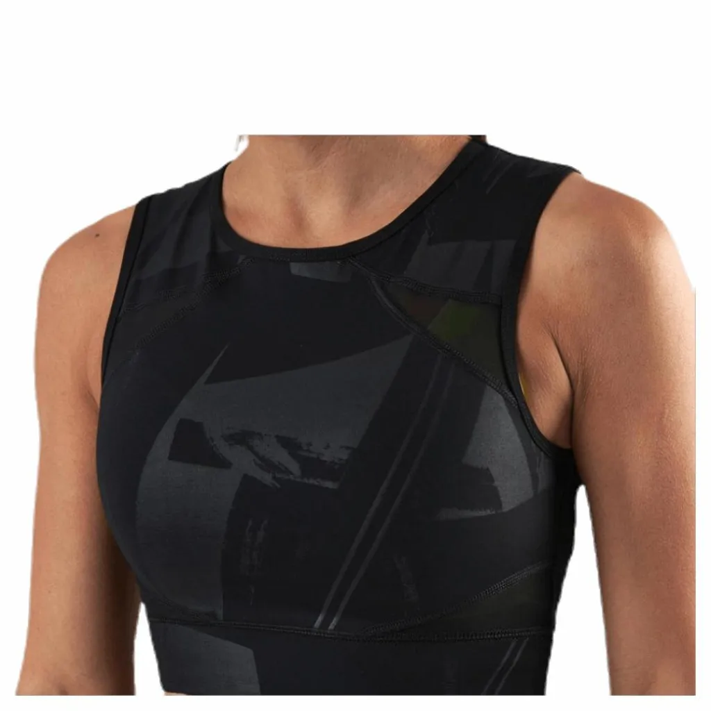 Only Play Mado Aop Cropped Training Top Black* Linnen|Träning