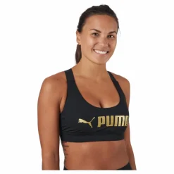 Puma Mid Impact Fit Bra Black-metallic* Löpning|Sport-Bh:Ar