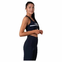 Tommy Hilfiger Sport Mid Support Bra Logo Blue* Sport-Bh:Ar|Träning