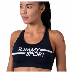 Tommy Hilfiger Sport Mid Support Bra Logo Blue* Sport-Bh:Ar|Träning