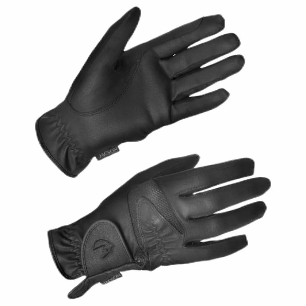 Jacson Montreal Riding Gloves Black* Hästsport|Mössor Och Handskar