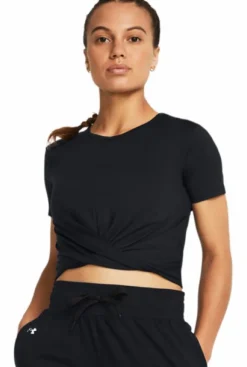 Under Armour Motion Crossover Crop Ss Black* Träning|Linnen