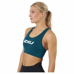 2XU Motion Racerback Crop Deep Jade/white* Sport-Bh:Ar|Träning