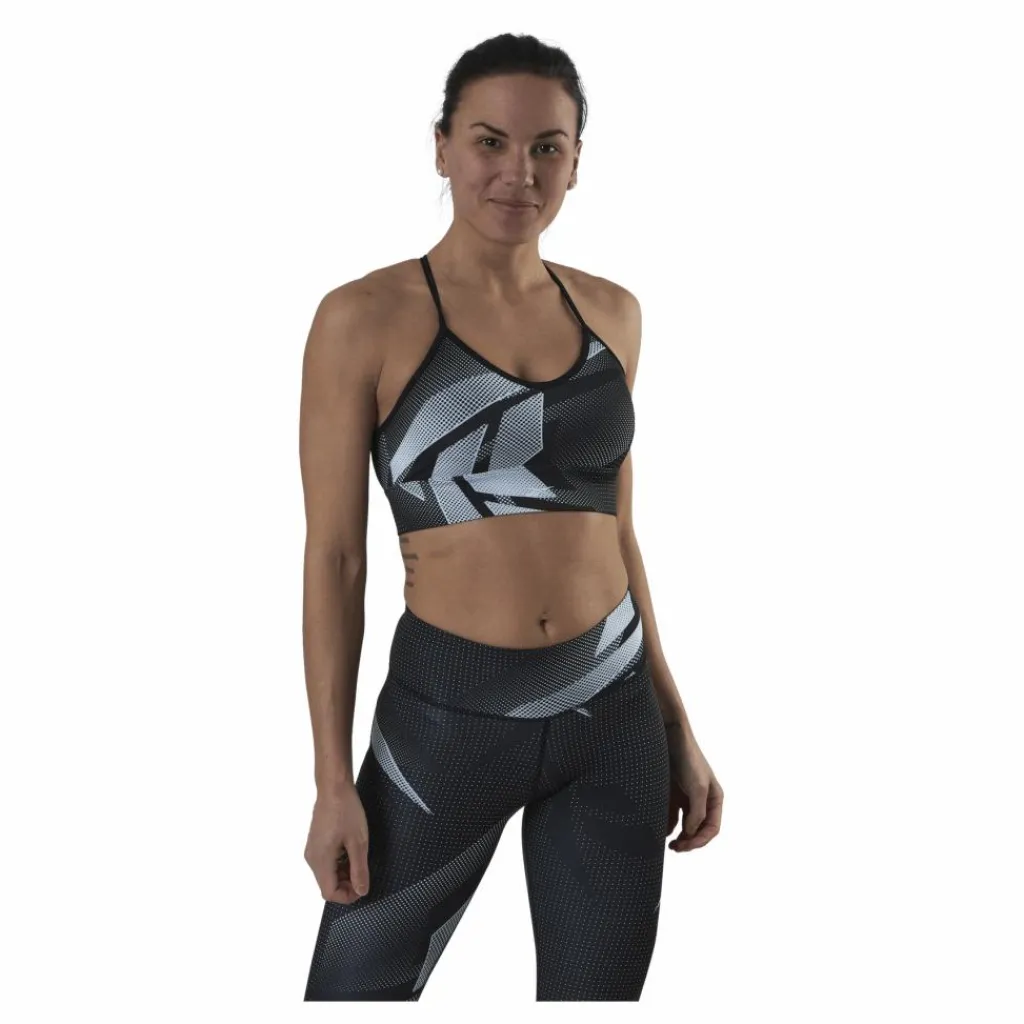 Reebok Myt Aop Tri-Back Bra Black* Sport-Bh:Ar|Träning