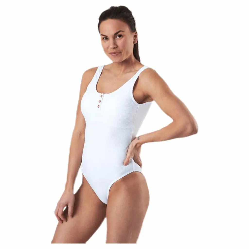 Pieces Nancy Swimsuit White* Simning|Badkläder