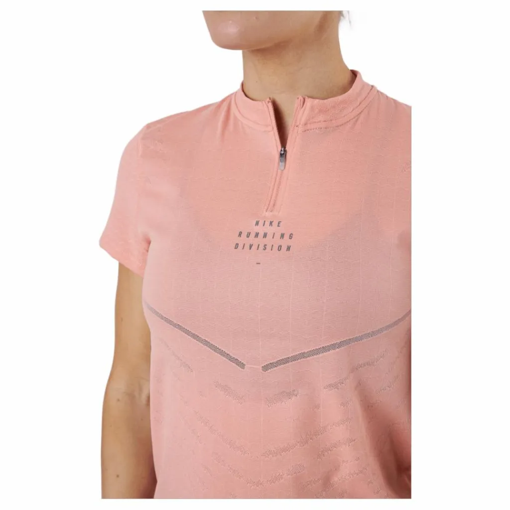 Nike Dri-fit Adv Run Division Lt Madder Root/black* T-Shirts|Löpning