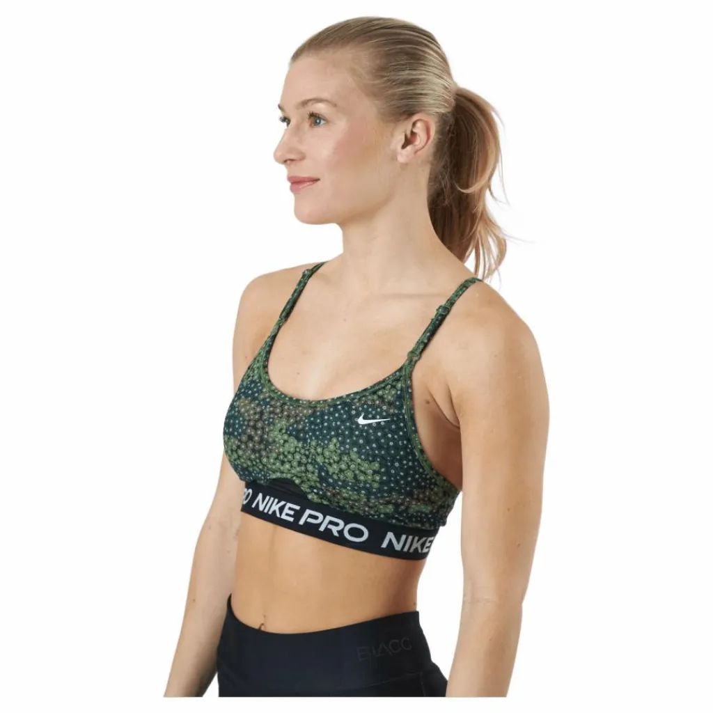 Nike Pro Dri-fit Indy Women's Treeline/black/black/white* Träning|Sport-Bh:Ar