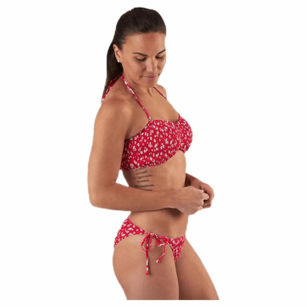 Pieces Nikita Bikini Bandeau Red* Simning|Badkläder