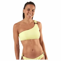 Pieces Nora Bikini Oneshoulder Top Yellow* Simning|Badkläder