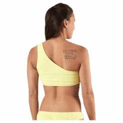 Pieces Nora Bikini Oneshoulder Top Yellow* Simning|Badkläder