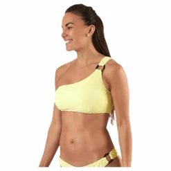 Pieces Nora Bikini Oneshoulder Top Yellow* Simning|Badkläder