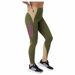 adidas Own The Run Block 7/8 Running Leggings Women Focus Olive / Beige Tone* Tights|Löpning