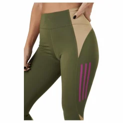 adidas Own The Run Block 7/8 Running Leggings Women Focus Olive / Beige Tone* Tights|Löpning