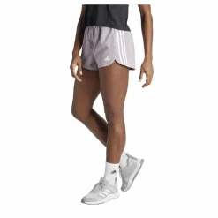 adidas Pacer Training 3-Stripes Woven High-Rise Shorts Preloved Fig / White* Träning|Shorts