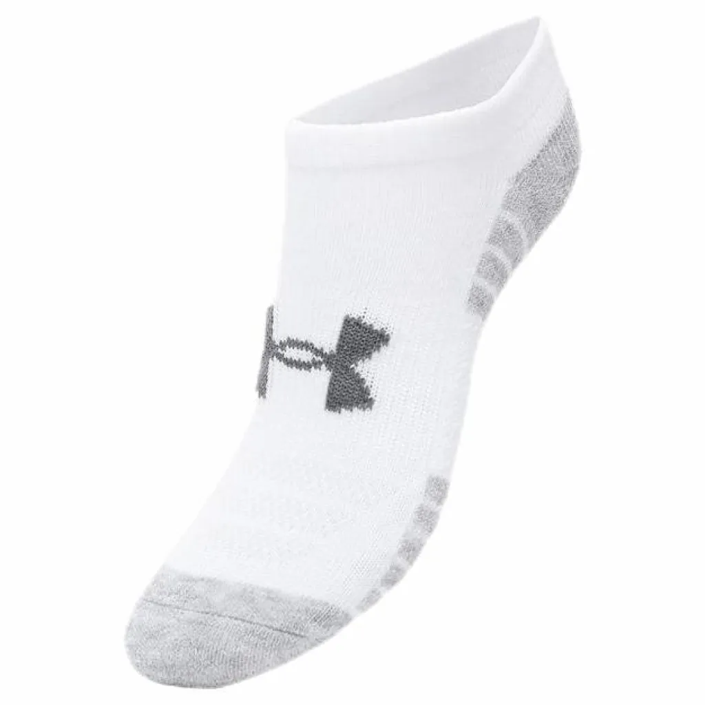 Under Armour 3-Pack Heatgear No Show Jr White*Barn Strumpor|Träning