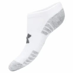 Under Armour 3-Pack Heatgear No Show Jr White*Barn Strumpor|Träning