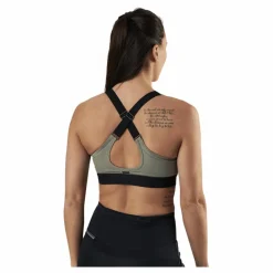 Stay in place Padded Crossback Bra Green* Sport-Bh:Ar|Löpning