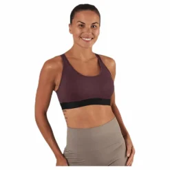 Stay in place Padded Crossback Bra Purple* Sport-Bh:Ar|Löpning