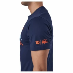 Wilson Paris 2022 Tech Tee Peacoat* T-Shirts|Racketsporter