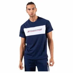 Tommy Hilfiger Sport Performance Mesh Tee Blue* T-Shirts|Träning