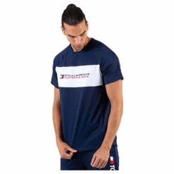 Tommy Hilfiger Sport Performance Mesh Tee Blue* T-Shirts|Träning