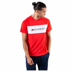 Tommy Hilfiger Sport Performance Mesh Tee Red* T-Shirts|Träning