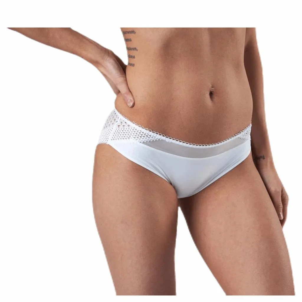 Calvin Klein Pique Lace Bikini Brief White* Simning|Badkläder