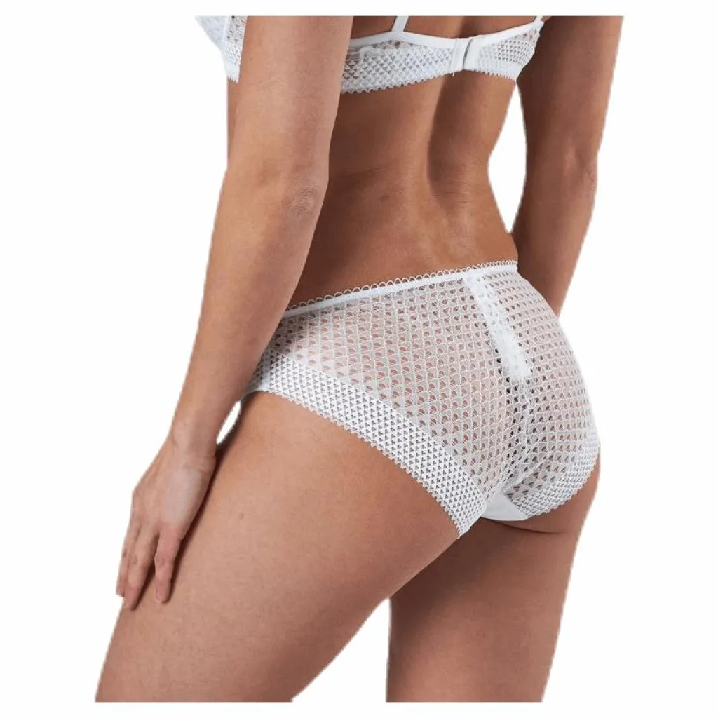 Calvin Klein Pique Lace Bikini Brief White* Simning|Badkläder