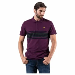 Lyle & Scott Plus Stripe Polo Blue* Golf|T-Shirts