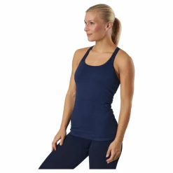 Famme Power Tank Top Navy Blue* Linnen|Träning