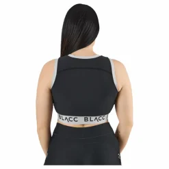 BLACC Power X Crop Top 2.0 Black/white* Linnen|Träning