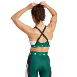 adidas Powerimpact Training Medium-Support Techfit Colorblock Bra Collegiate Green* Träning|Sport-Bh:Ar