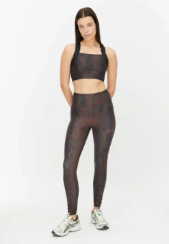 Röhnisch Printed High Waist Tights Brown Snake* Tights|Träning