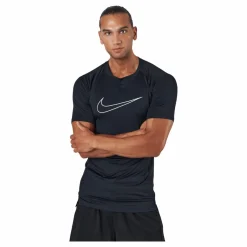 Nike Pro Dri-FIT Men's Tight Fit Short-Sleeve Top BLACK/WHITE* Träning|T-Shirts
