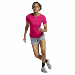 Nike Pro Top SS All Over Mesh Pink/White* Träning|T-Shirts