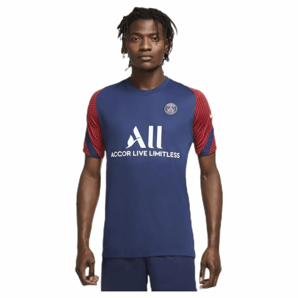 Nike PSG Strike TOP SS Blue/White* Fotboll|T-Shirts