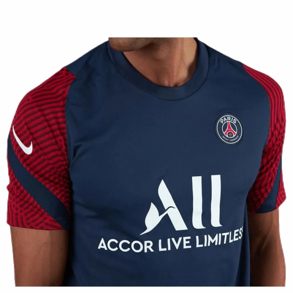 Nike PSG Strike TOP SS Blue/White* Fotboll|T-Shirts