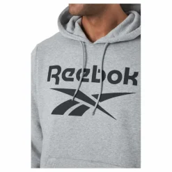 Reebok Ri Flc Oth Bl Hoodie Mgreyh/black* Tröjor|Träning