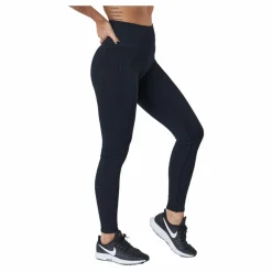 Gavelo Ribbed Black Sand Melange Seam Black* Träning|Tights