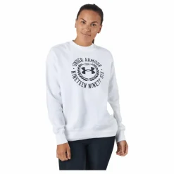 Under Armour Rival Fleece Crest Grp Crew White* Träning|Tröjor