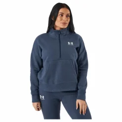 Under Armour Rival Fleece Hz Downpour Gray* Träning|Tröjor