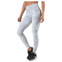 Gavelo Seamless Floral Leggings Grey* Tights|Träning