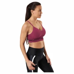 Under Armour Seamless Low Long Bra Pink* Sport-Bh:Ar|Löpning