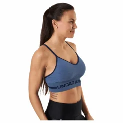 Under Armour Seamless Low Long Htr Bra Blue* Sport-Bh:Ar|Träning