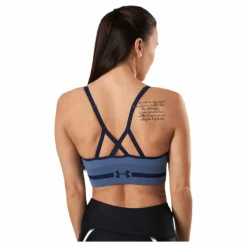 Under Armour Seamless Low Long Htr Bra Blue* Sport-Bh:Ar|Träning