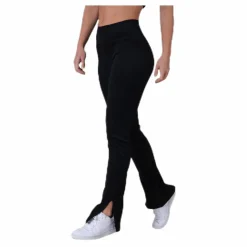 Casall Seamless Rib Slit Pants Black* Träning|Byxor
