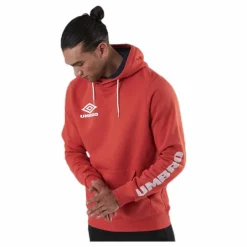 Umbro Sleeve Print Hoodie Red* Fotboll|Tröjor
