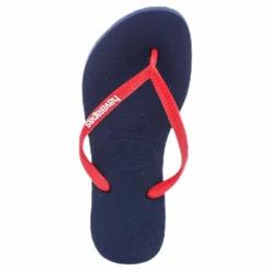 Havaianas Slim Logo Blue/Red*Barn Simning|Sandaler Och Tofflor