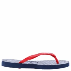 Havaianas Slim Logo Blue/Red*Barn Simning|Sandaler Och Tofflor