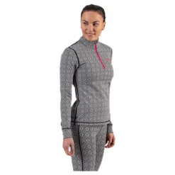 Odd Molly Spin To Win Mid Layer Top White/Black* Alpint|Underställ